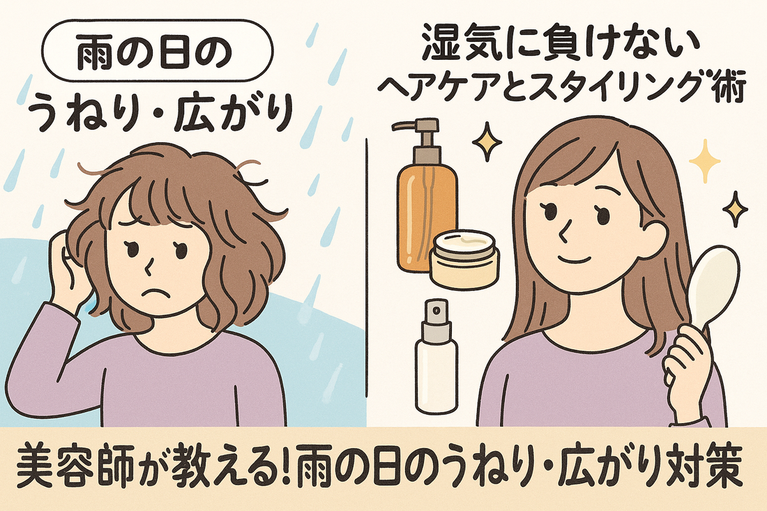 美容師直伝!雨の日でもまとまる髪へ|うねり・広がりを抑える方法まとめ