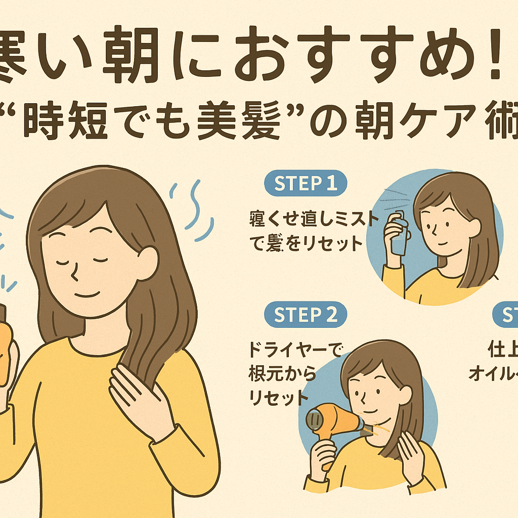 寒い朝におすすめ！“時短でも美髪”の朝ケア術