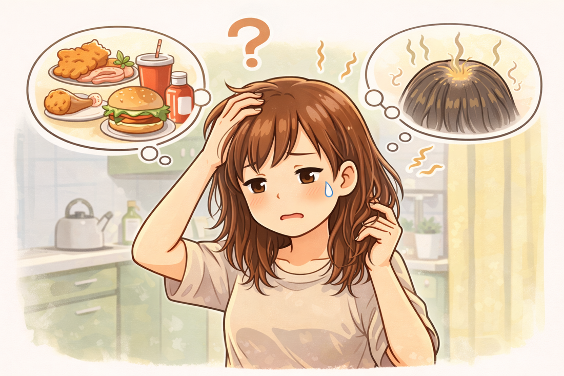 頭皮のニオイは食べ物が原因？知られざる関係と対策法